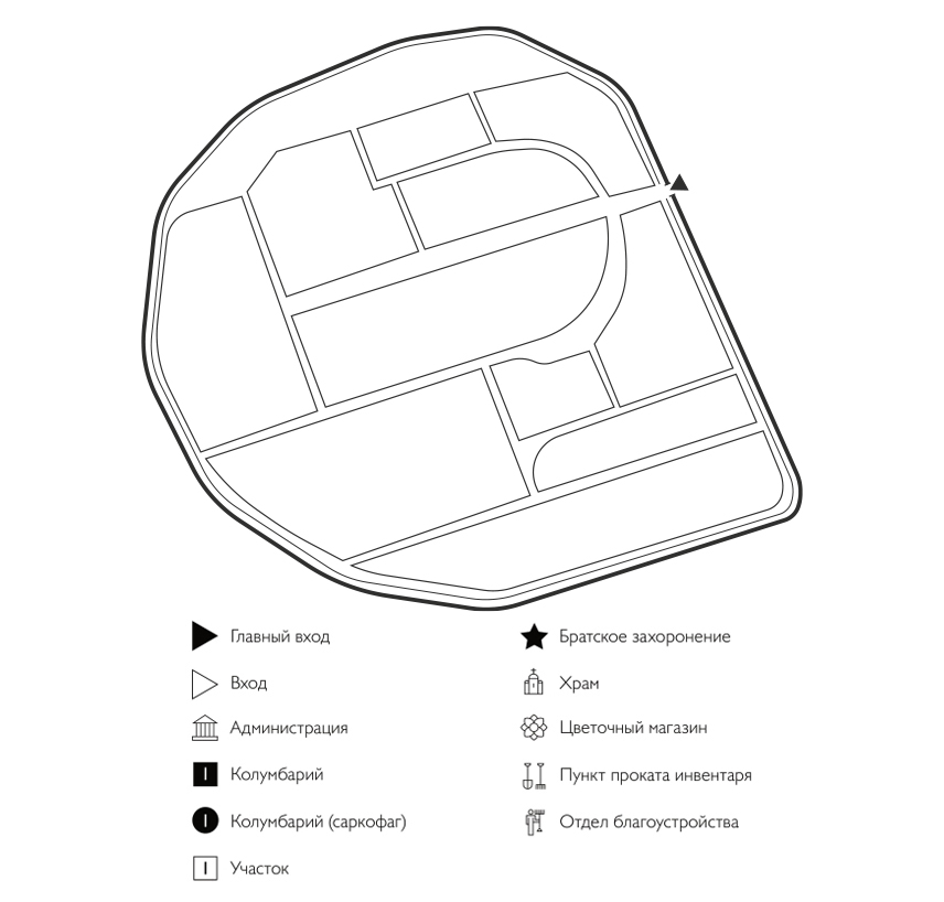 Схема кладбища хутора Колузаево