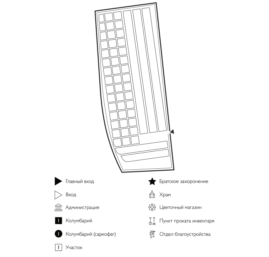 Схема кладбища хутор Ленинакан