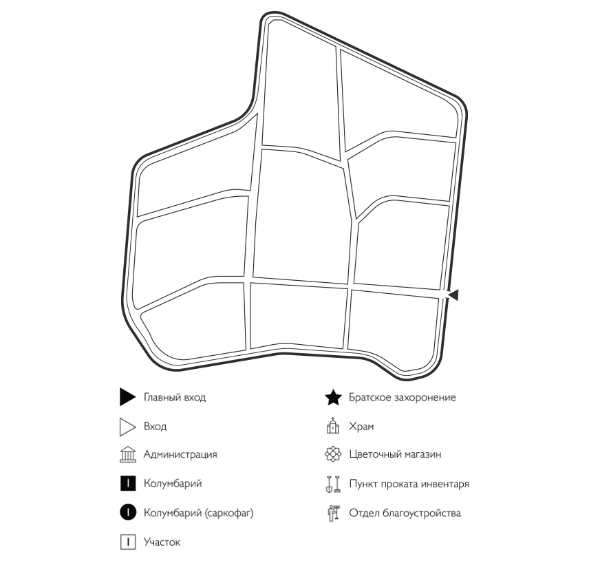 Схема кладбища станицы Старочеркасской