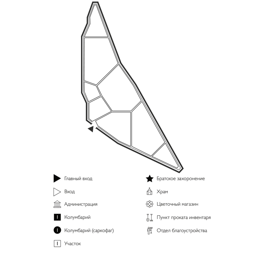 Схема Храповского кладбища