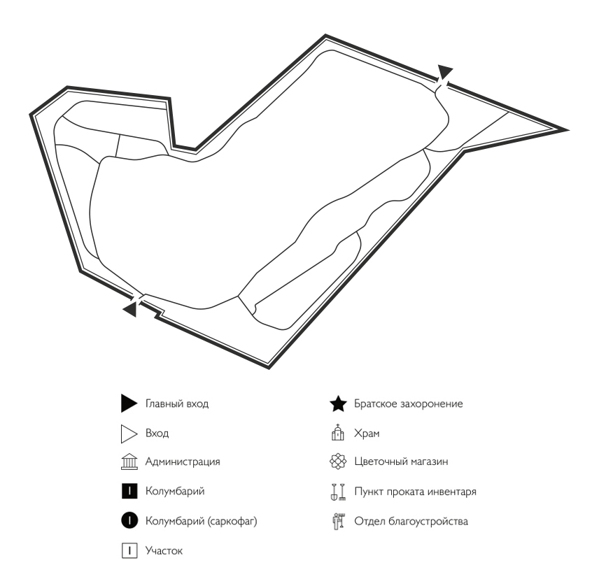 Схема Стромиловского кладбища