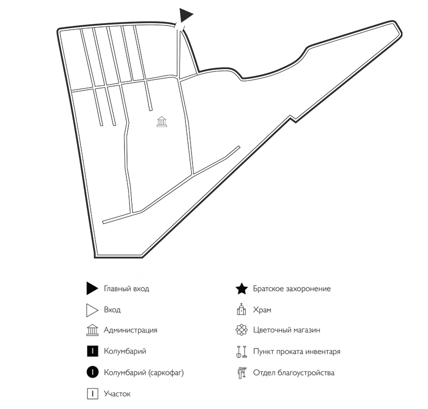 Схема Громовского старообрядческого кладбища