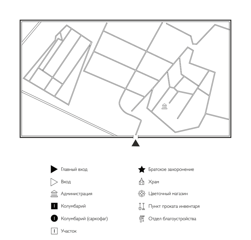 Схема Красносельского кладбища