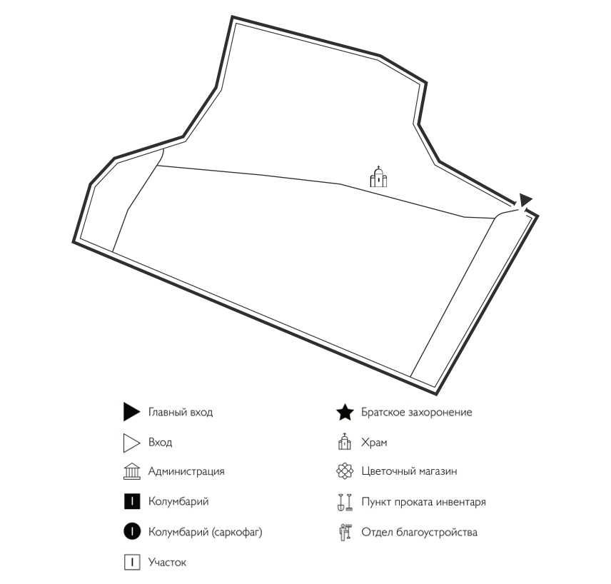 Схема Старообрядческого кладбища