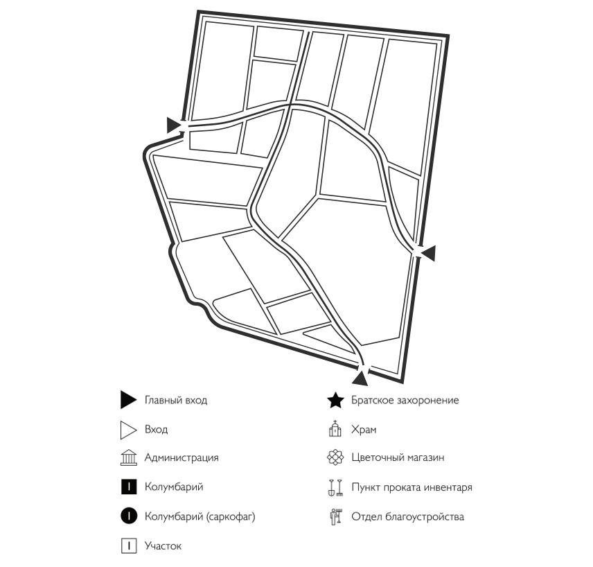 Схема Нижнесанчелеевского кладбища