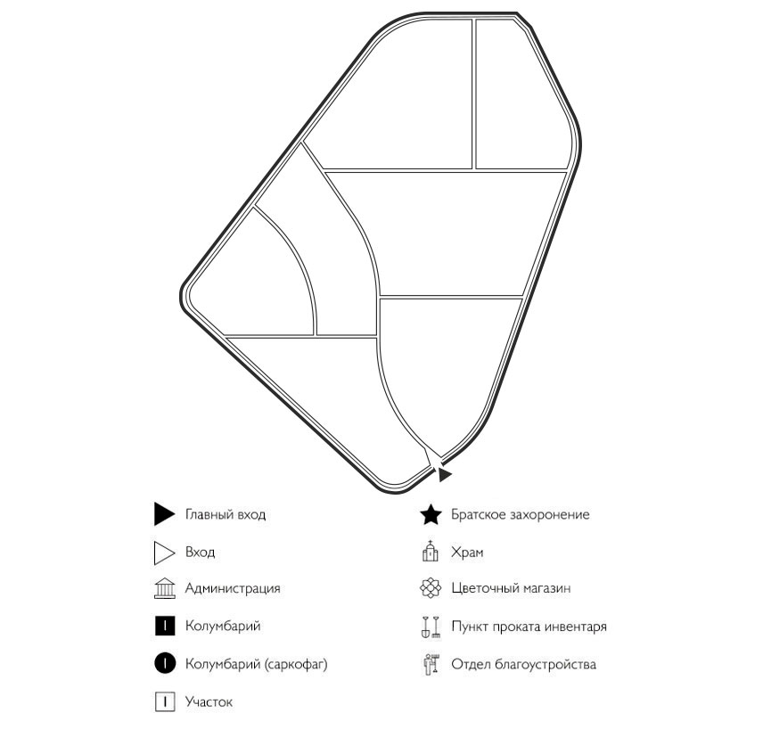 Схема кладбища Кафтанчиково
