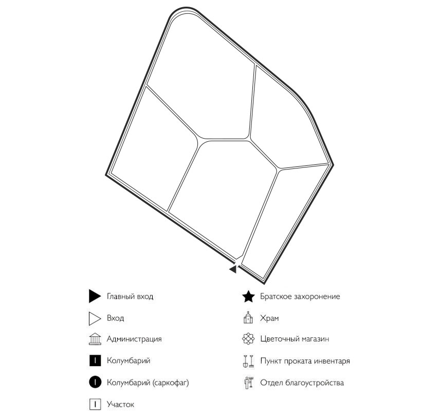 Схема кладбища Калтай