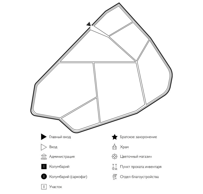 Схема Коларовского кладбища