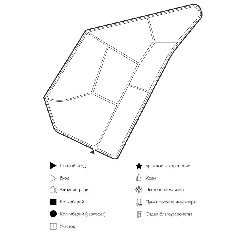 Схема кладбища Корнилово