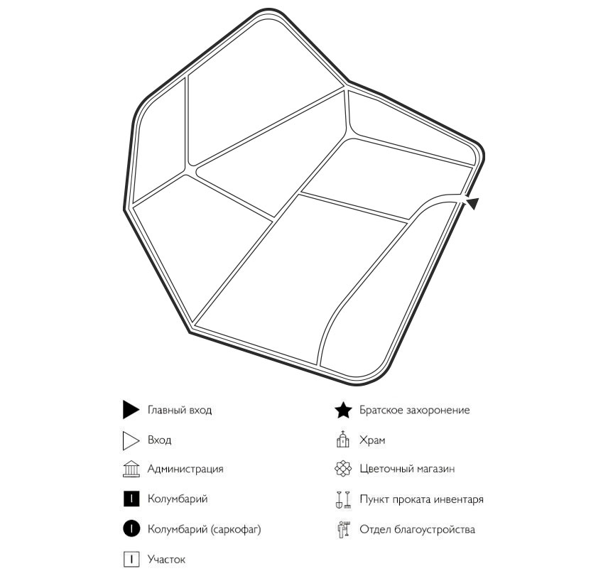 Схема кладбища Мельниково