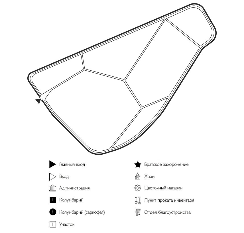 Схема кладбища Яр