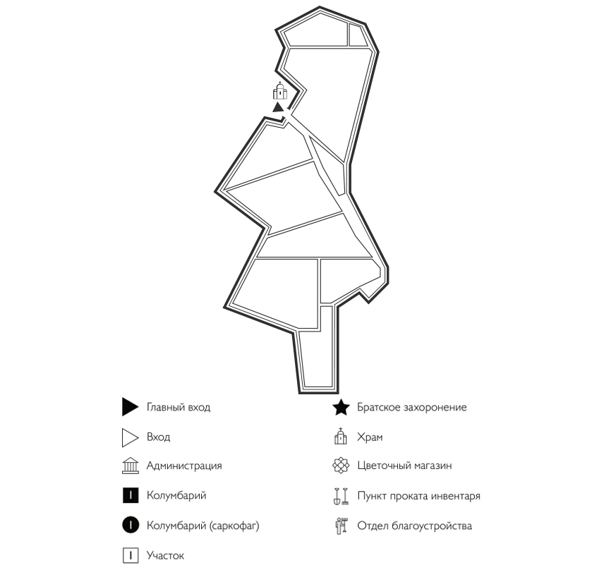 Схема кладбища Барыково