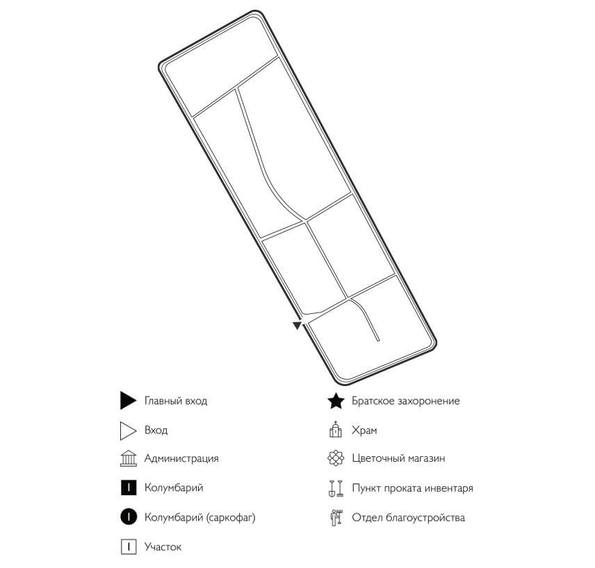 Схема кладбища Куркино