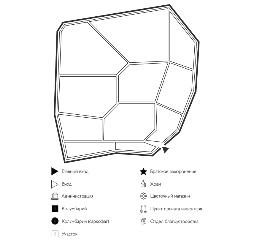 Схема кладбища Торохово