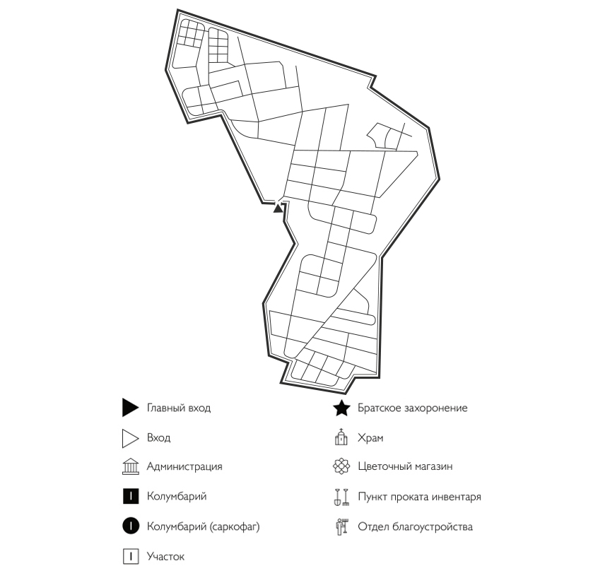 Схема Лебедевского кладбища