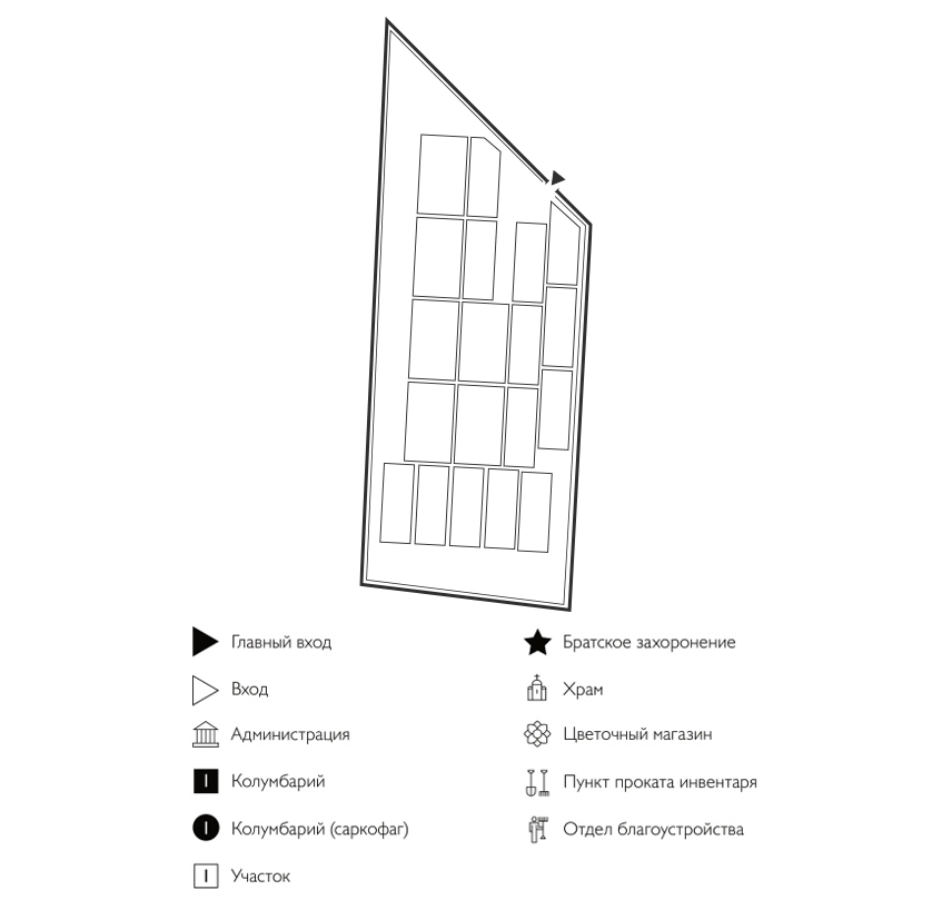 Схема Савватьевского кладбища