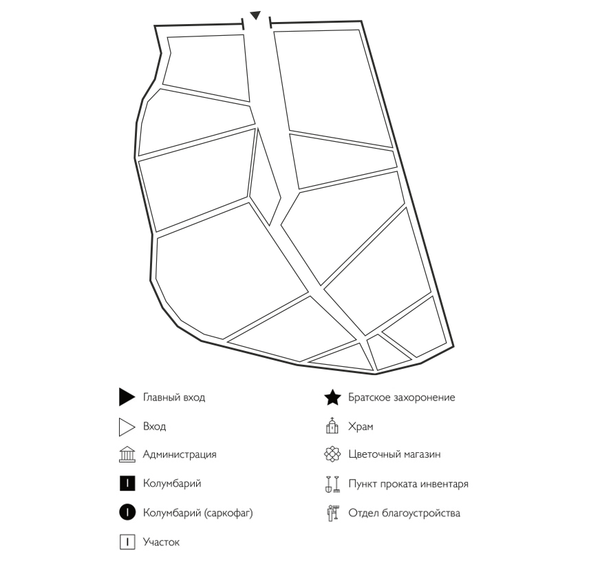 Схема Синцовского кладбища