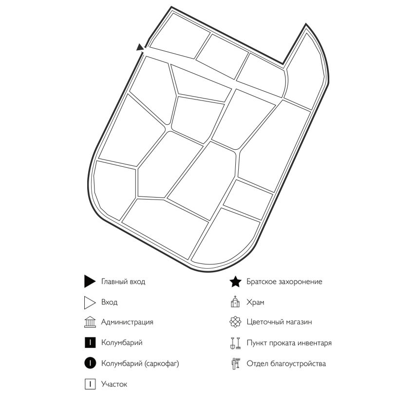 Схема Власьевского кладбища
