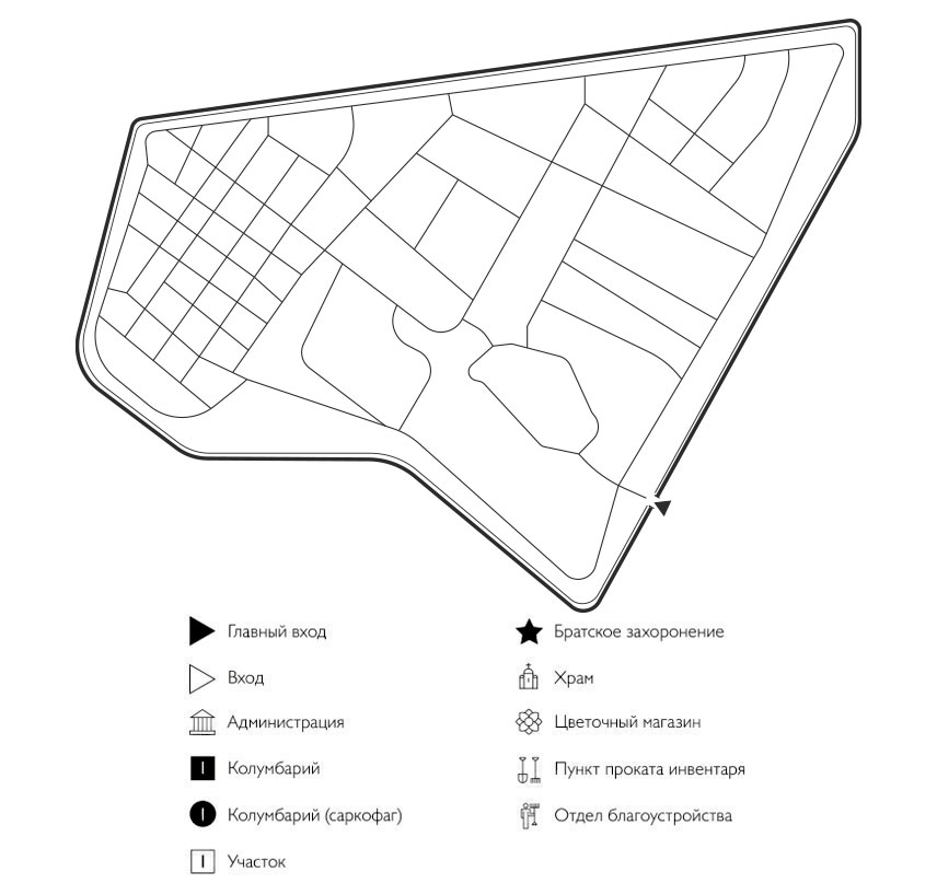 Схема Червишевского-1 кладбища