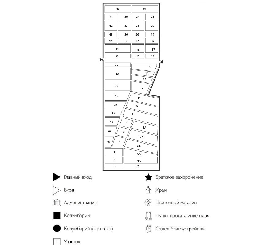 Схема Червишевского-4 кладбища