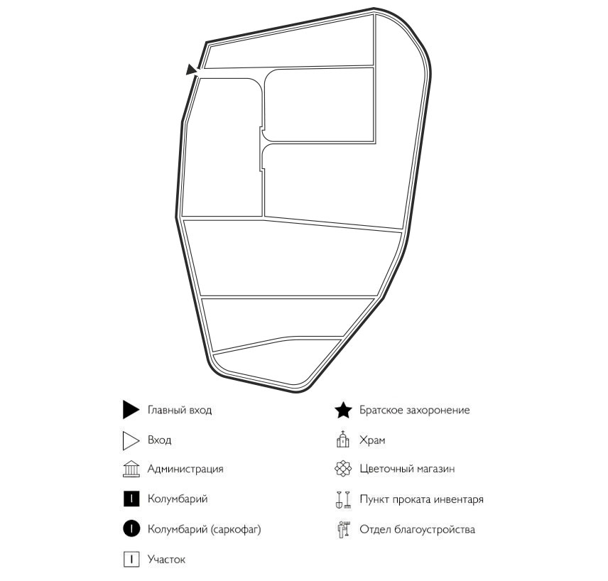 Схема Казаровского кладбища