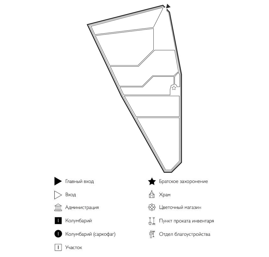 Схема кладбища Липчинское