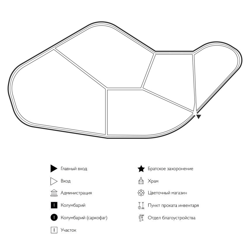 Схема Метелевского кладбища