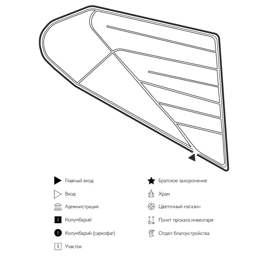 Схема Нового кладбища Заводоуковск