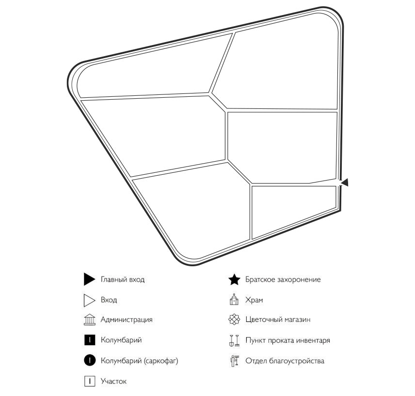 Схема кладбища Перевалово
