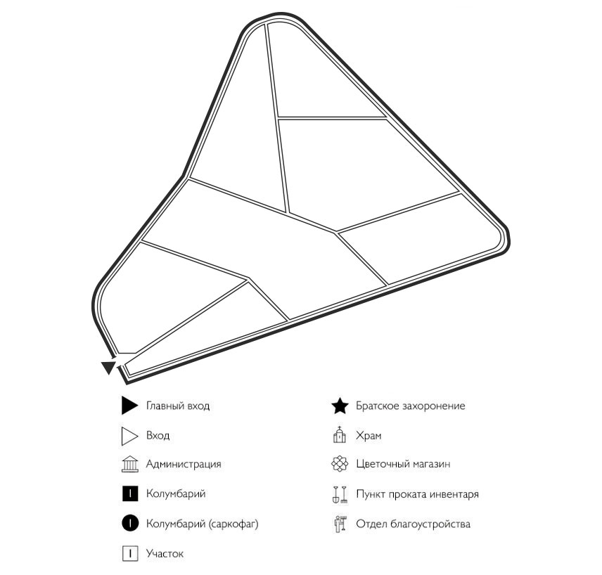 Схема Тюлькинского кладбища