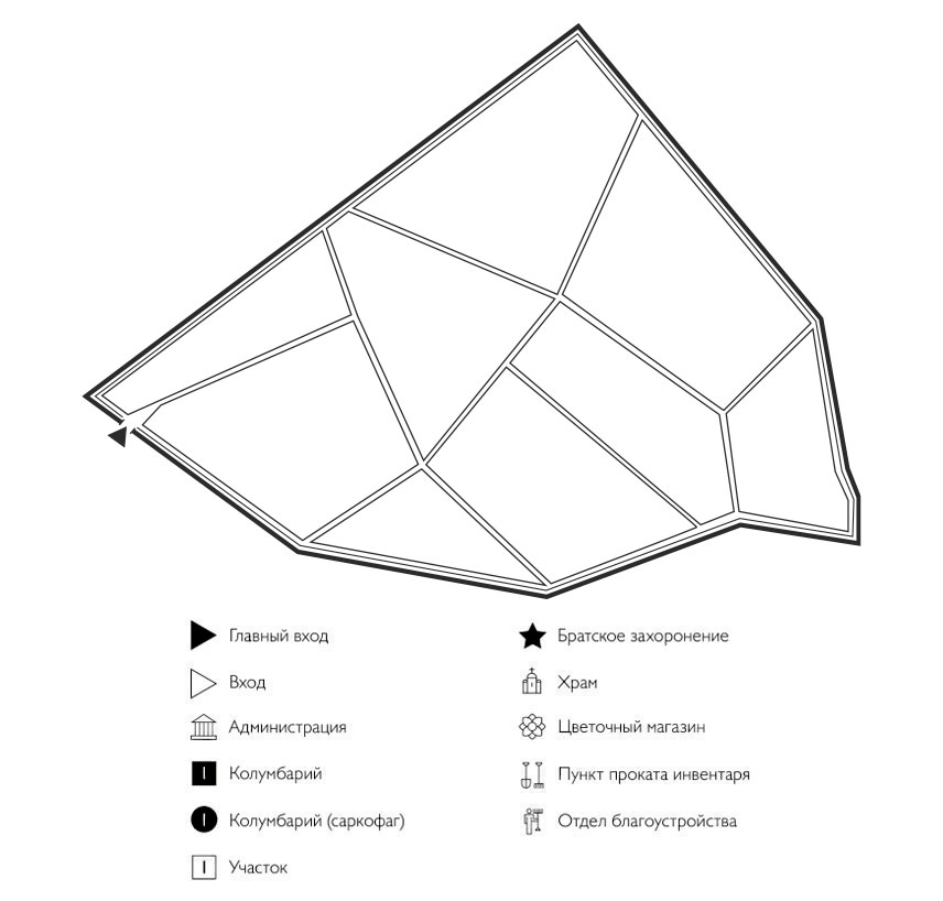 Схема Воронинского кладбища