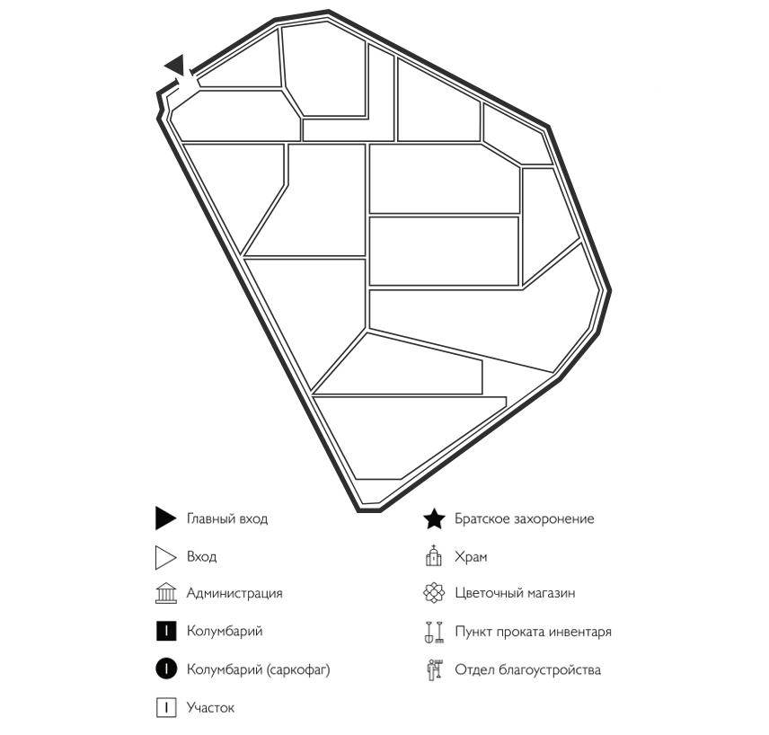 Схема Старо-Затонского кладбища