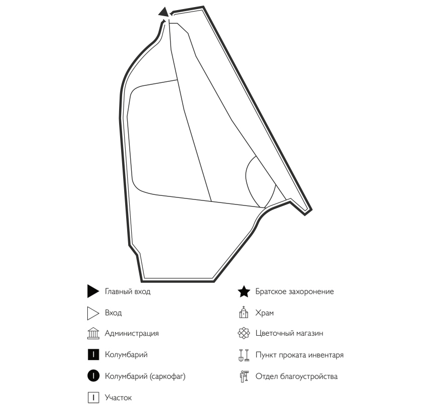 Схема Кладбища Майская гора