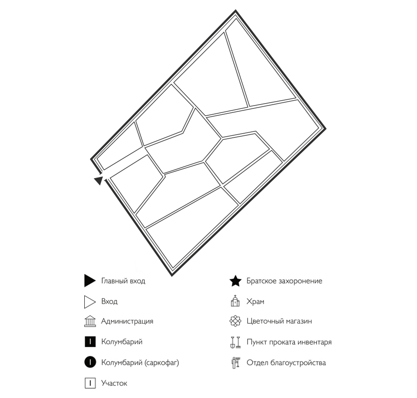 Схема кладбища Малое Нагаткино