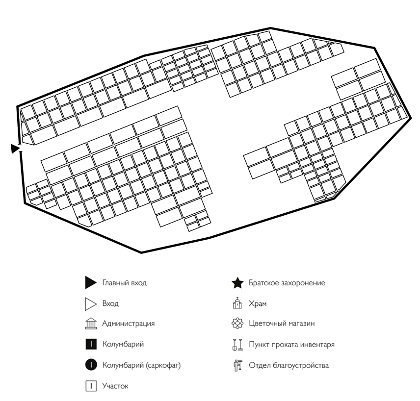 Схема Васильевского старообрядческого кладбища