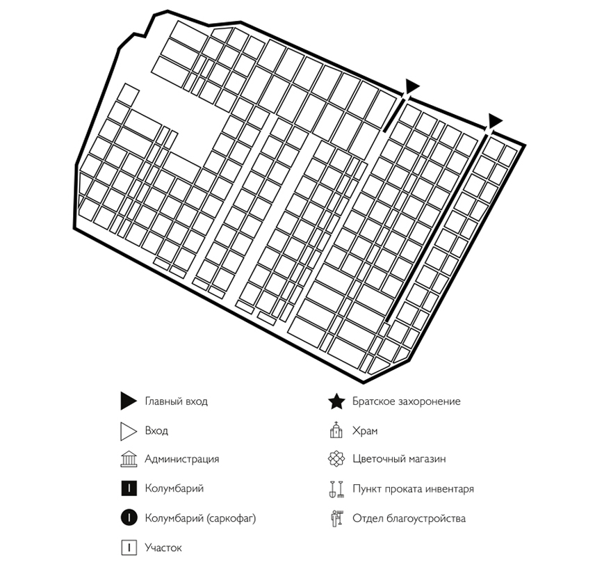Схема Ватутинского кладбища