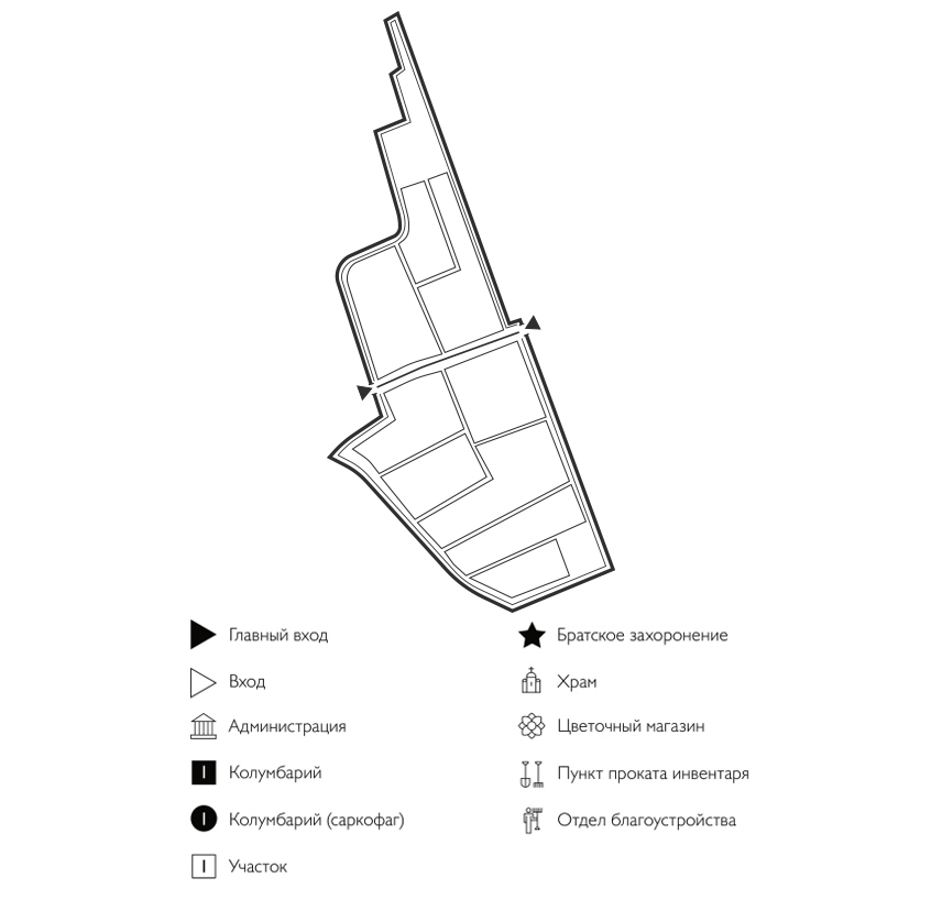 Схема Петушинского кладбища