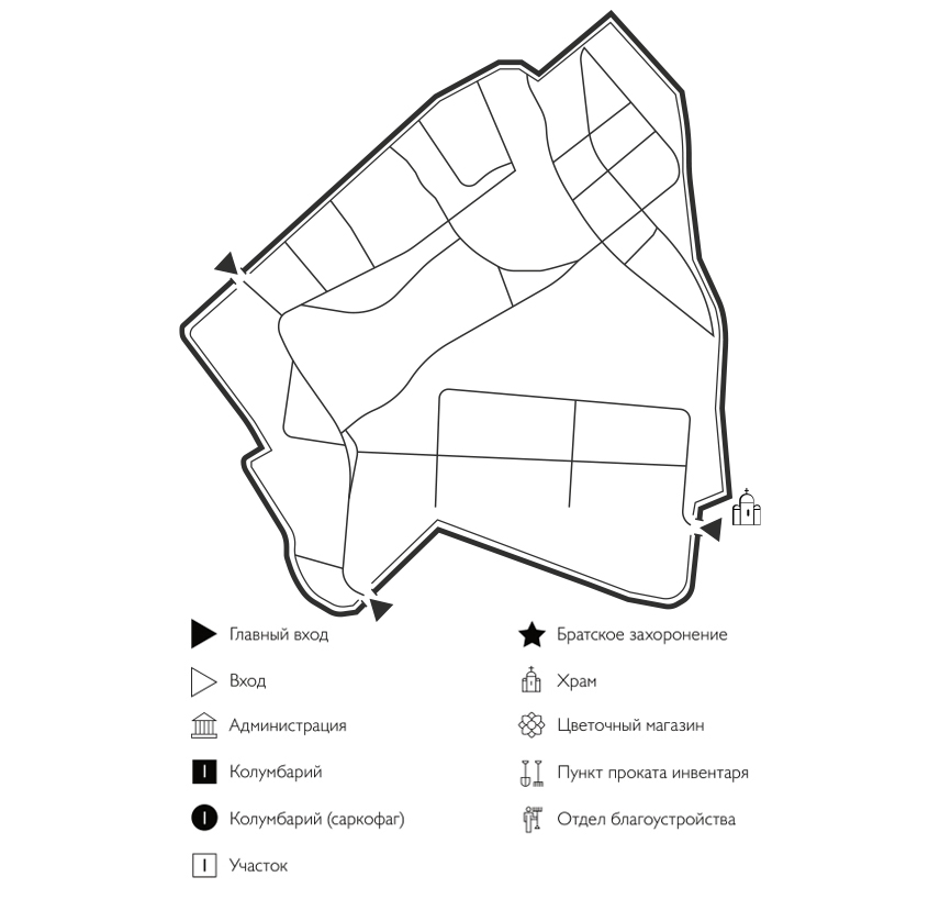 Схема Вербовского кладбища