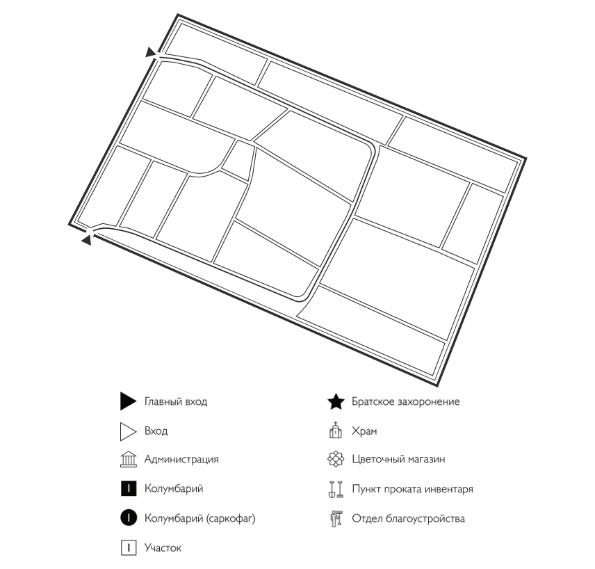 Схема нового кладбища