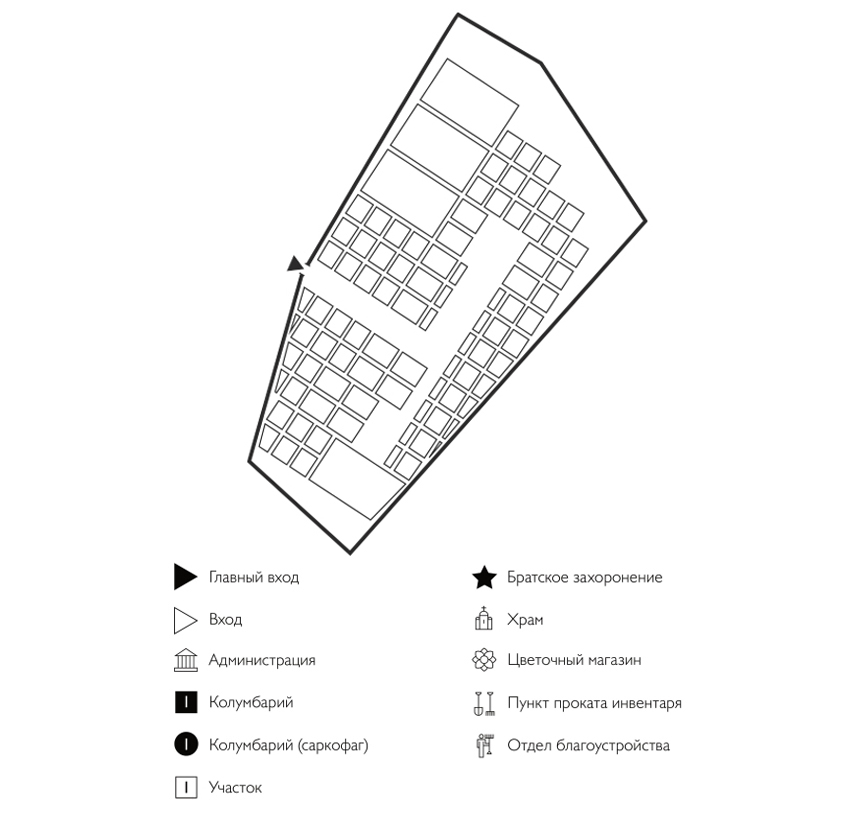 Схема Кречевицкого кладбища