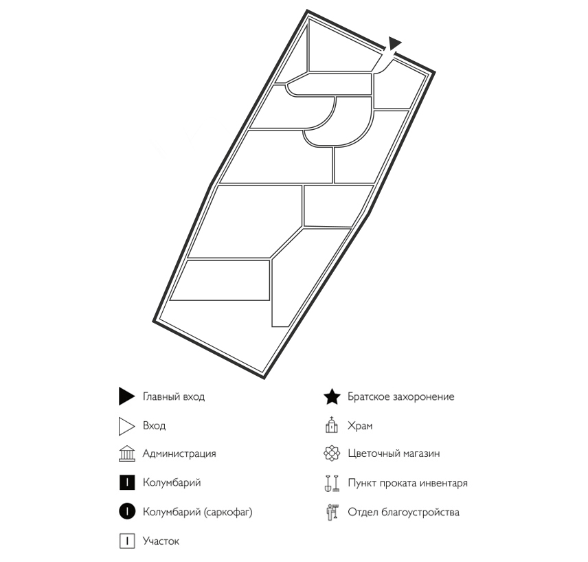 Схема Ерзовского кладбища