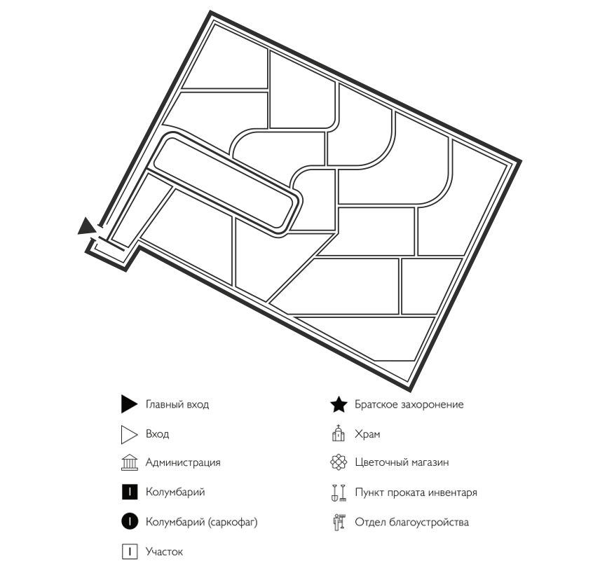 Схема Городского кладбища 4