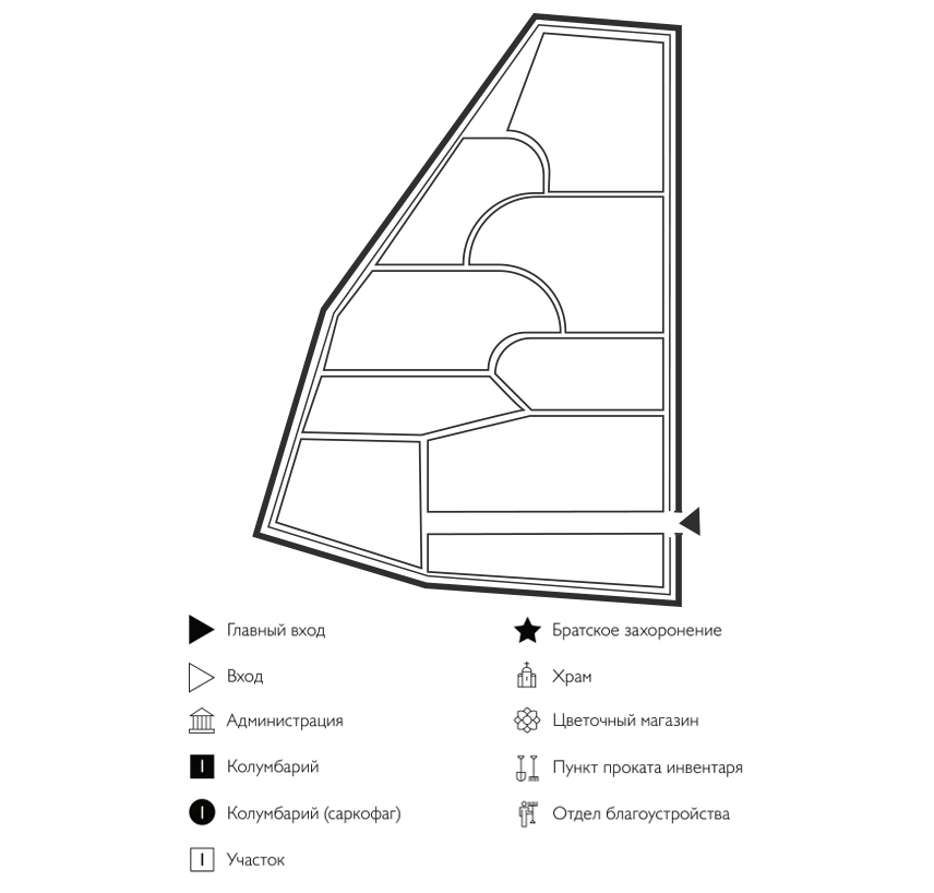 Схема Кладбища Орловка