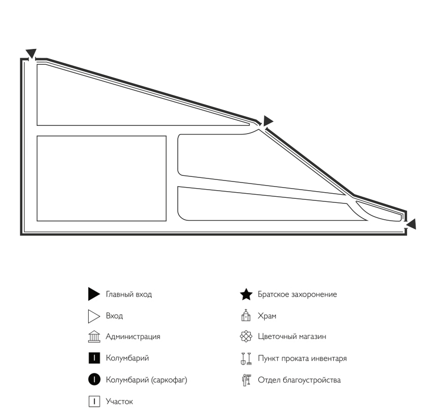 Схема Боровского кладбища