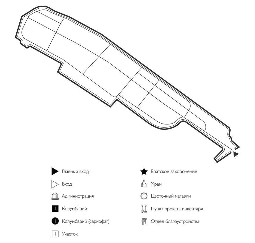 Схема Шиловского кладбища