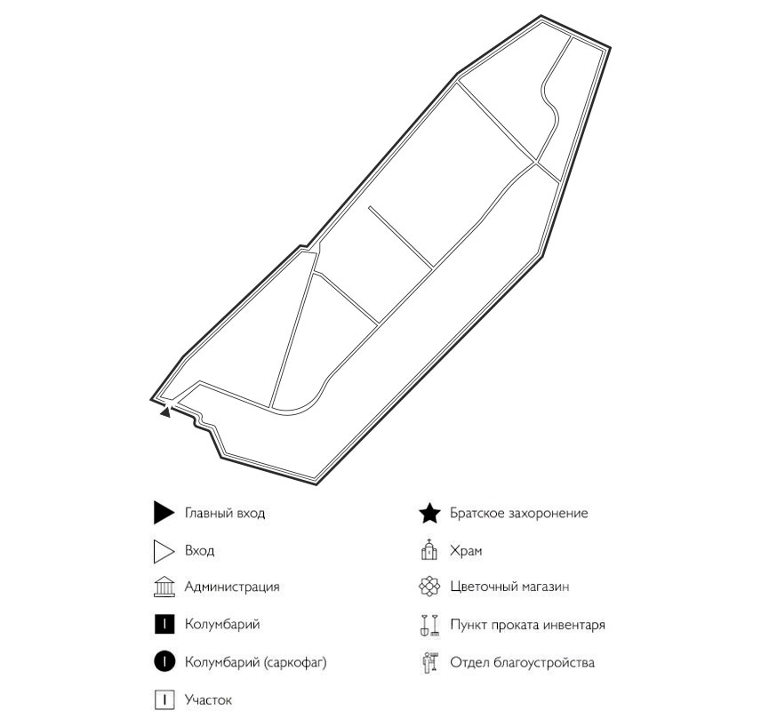 Схема Чурилковского кладбища