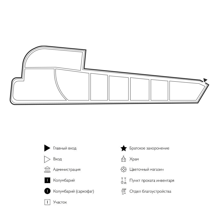 Схема кладбища Кульнево
