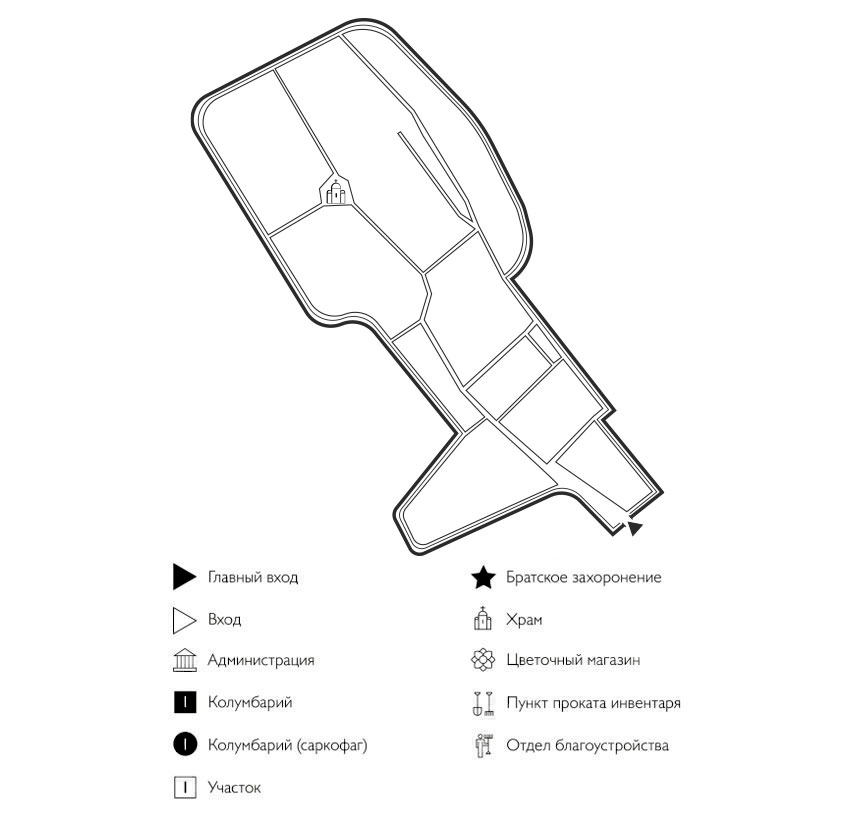 Схема Селифонтовского кладбища