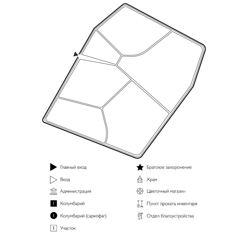 Схема Спасского кладбища