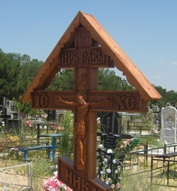 Крест деревянный (дуб) на могилу КР-2
